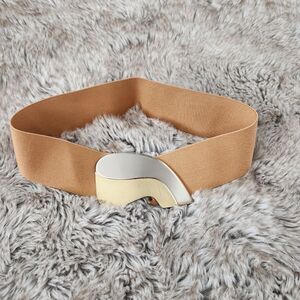 Pearl‎ Accessories Vintage Elastic Belt with Silver and Gold Buckle
